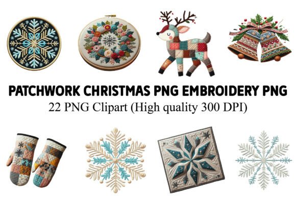 Patchwork Christmas Png Embroidery Png Review