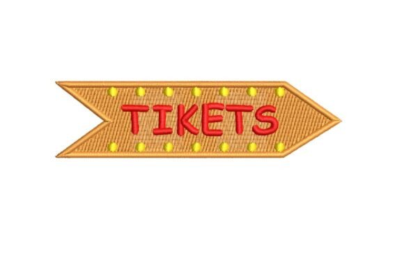 Retro Carnival Tickets Sign Embroidery Review